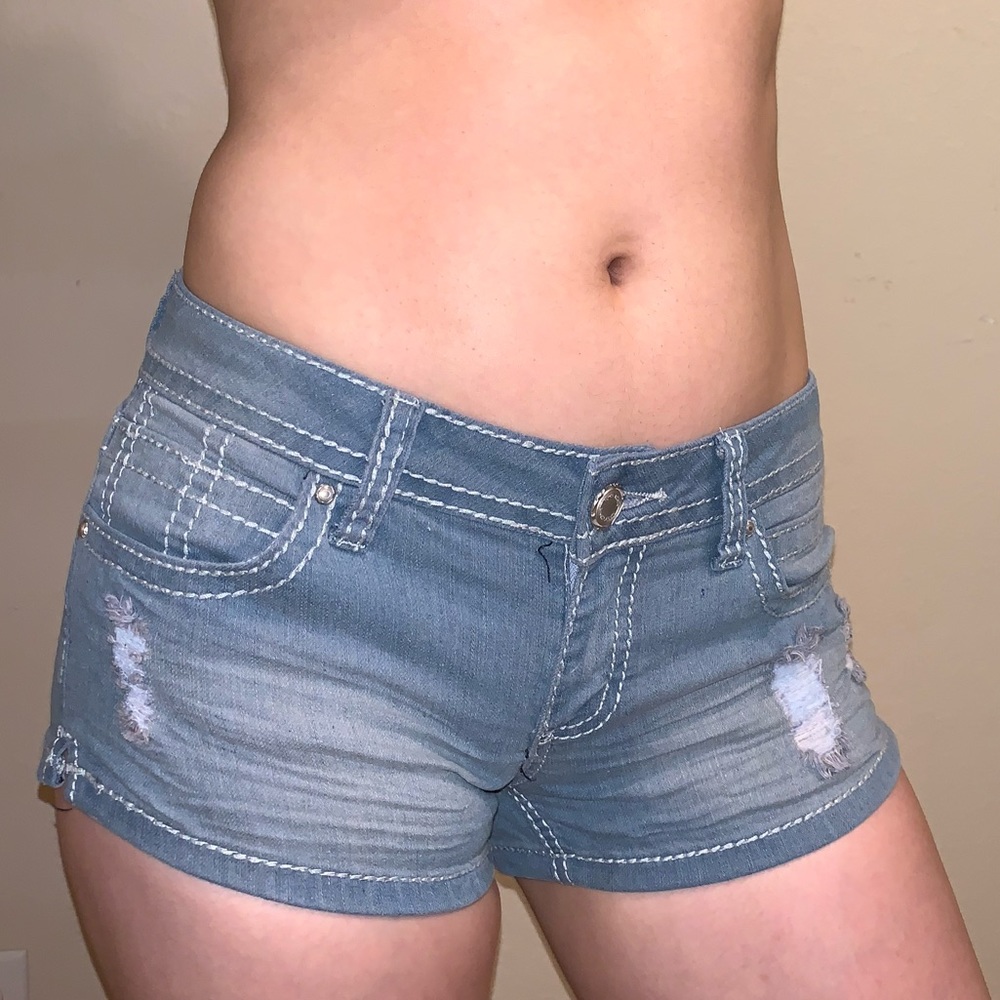 ❌SOLD❌ on ThredUp—Frayed Blue Shorts